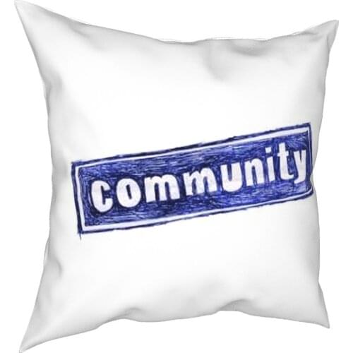 Community TV Show Logo Square Pillow Case Throw Pillow Custom Pillowcover Home Decor