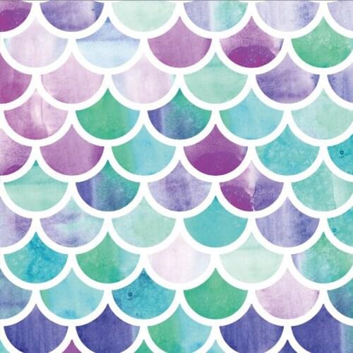 Laeacco Painting Mermaid Color Squama Children Portrait Scene Baby Photographic Backdrop Photography Background For Photo Studio