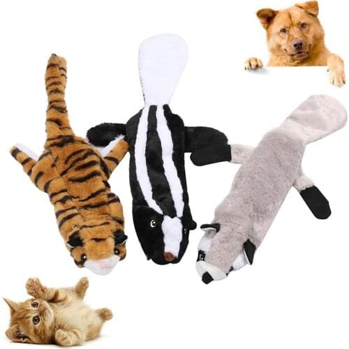 Pet Dogs Cats Puppy Cute Animal Plush Doll Squeaky Molar Chew Play Bite Toy