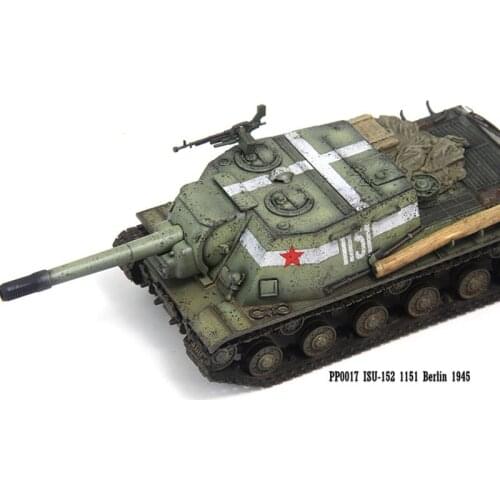 1:72 Scale PP0017 Su ISU-152 1151 Berlin Heavy Tank Model Simulation Toy Collection Boy Gift Souvenir Display Ornaments