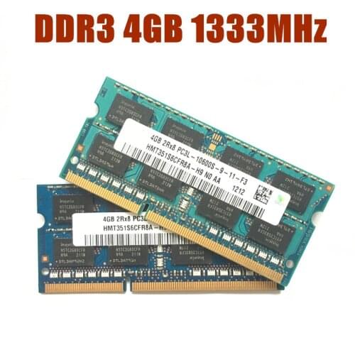 Kcmsywj 4GB PC3L-10600S DDR3 1333Mhz 4G Laptop Memory DDR3L Notebook Module SODIMM RAM Hynix chipset