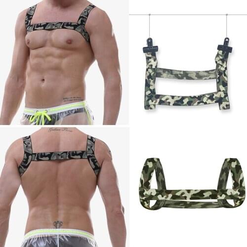 Gay Chest Harness Men Body Harness Belts Gay Clothing for Lingerie Elastic Strap