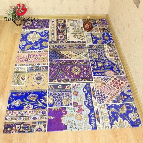 Bubble Kiss Retro Bohemian Style Thick Jacquard Carpets For Living Room Bedroom Bedside Mat Non-Slip Comfortable Home Decor Rugs