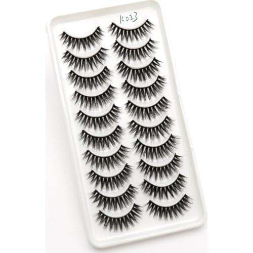 NEW 10 Pairs 3d Mink Lashes Bulk Faux Thick Long Wispy Natural Mink Lashes Pack Short Wholesales Natural False Eyelashes