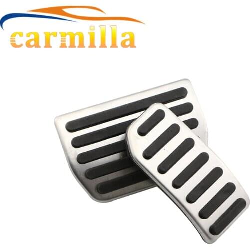 Carmilla Car Stainless Steel AT Gas Pedal Brake Pedals for VOLVO XC60 XC70 V60 V70 S40 S60 S80L C30 Parts Accessories 2Pcs/Set