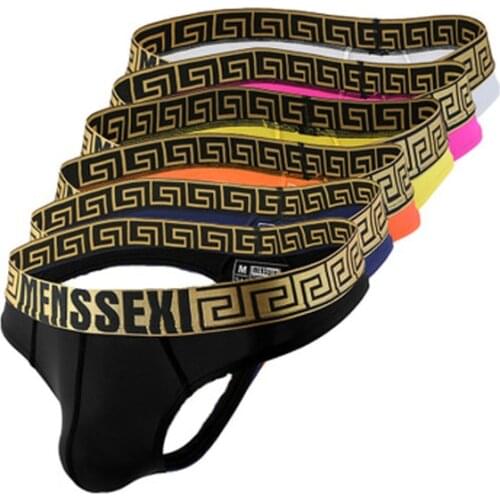 Sexy Mens Polyamide Ice Silk Thongs Underwear Backless Lingerie Low-Rise Swim Party