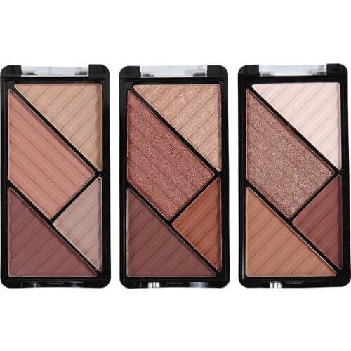 Ins net red four-color eyeshadow tray rose pumpkin orange brown wine red bean paste beads shimmer matte mini 4 color eyeshadow