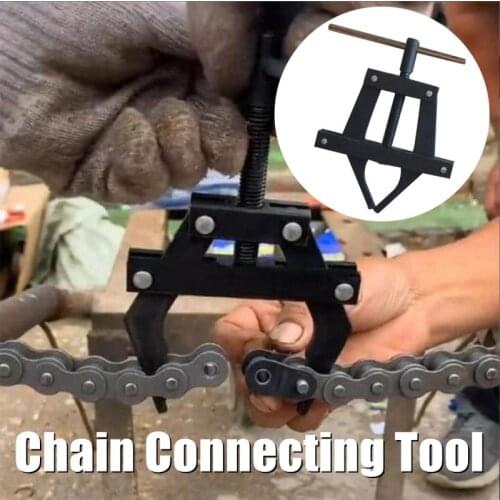 1PC Roller Chain Connecting Puller Holder Bicycle Harvester Saw Chain Tensioner Chain Winder Repair Tool