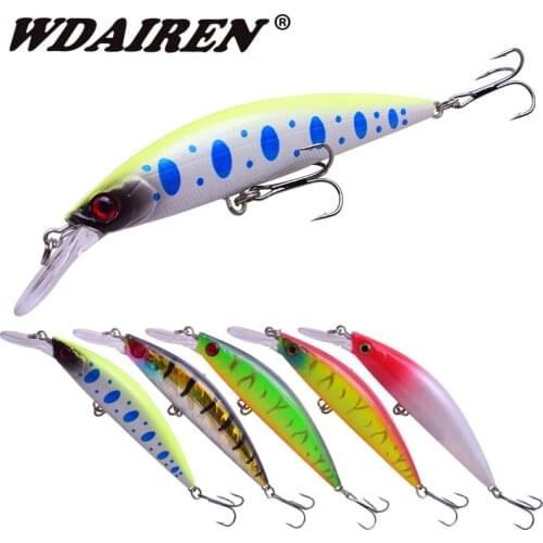 WDAIREN Fishing Lures 10.8cm 25.5g Minnow Wobbler Crankbaits ABS Artificial Hard Baits For Bass Fishing Tackle With Hooks Pesca