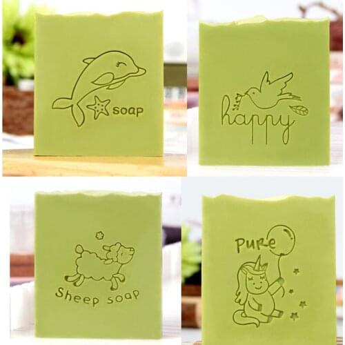 Animal sheep dove Pattern Stamp Home Cleaning Natural Seal Acrylic Transparent Imprint Soap Stamp For Handmade Making Chapter