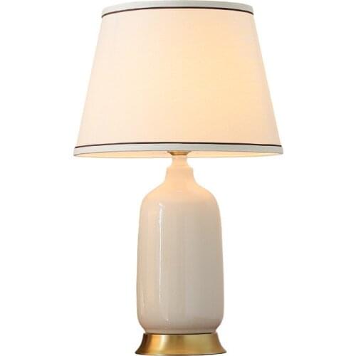 Modern Simple White/Blue Ceramic Dimmer Table Lamp Foyer Bed Room Entrance Personality Porceain Desk Reading Sofa Light D68