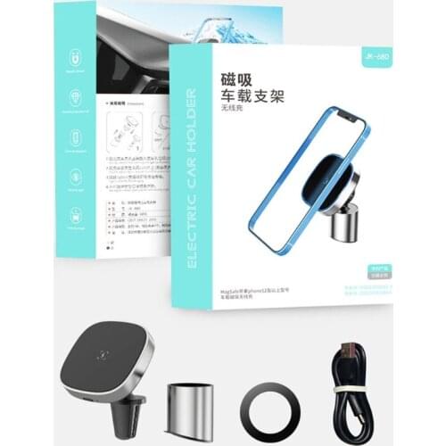 T3ED 15W Car Magnetic Wireless Charger Mount Alumiunm Alloy Air Vent Phone Holder for Phone 12
