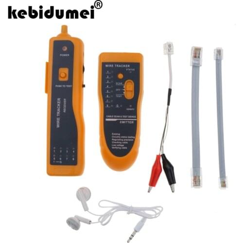 Kebidumei Ethernet LAN Network Cable Tester UTP STP RJ11 RJ45 Cat5 Cat6 Telephone Wire Tracker Tracer Toner Detector Line Finder