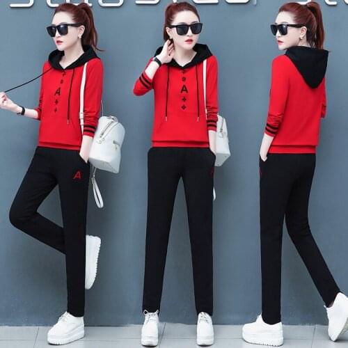 Hoodies women autumn clothes women korean fashion clothing long sleeve outfit two piece pants set women fall clothes for 2020