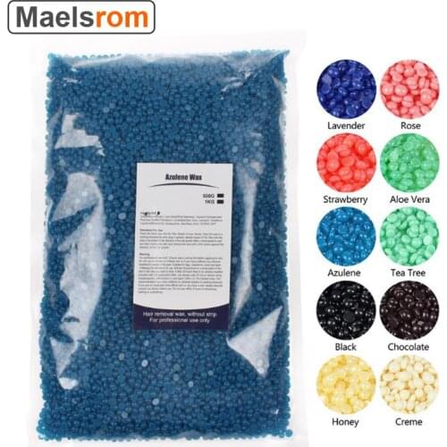 1000g Hair Wax Beans Hard Body Wax Beans Hair Removal Depilatory Wax Beads for Women Men Face Eyebrow Bikini Hair Remove