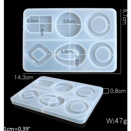1Set DIY Craft Crystal Epoxy Resin Mold Earrings Pendant Casting Silicone Mould MXME