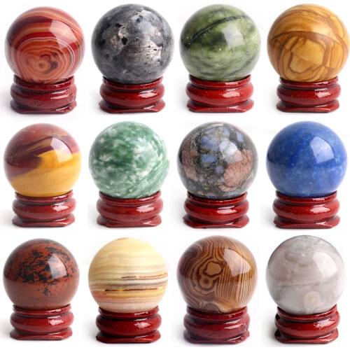 1PC 30mm Natural Stone Crystal Massaging Ball Polished Agate Globe Exquisite Gifts Souvenirs Home Decoration