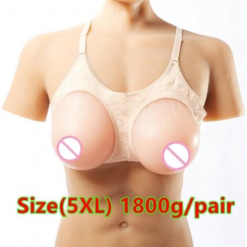 1800g/pair Fake Breast Boobs Artificial Breast Real Breast Forms Breast Bra Suit Crossdresser Drag Queen Shemale Transgender