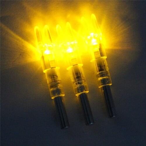 3pcs Arrow Lighted Nock Automatic LED Nock Hunting Lighting End Tail fit for 6.2 Inner Diameter Carbon Aluminum Fiberglass Arrow