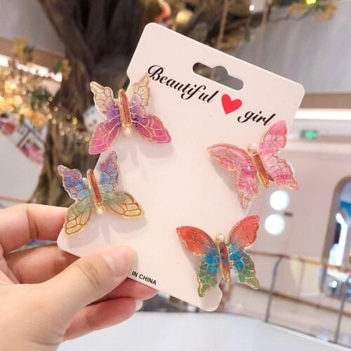 4 Piecce Butterfly Hair Clips Girls' Side Hairpins Cute Hair Accessories Barrettes for Women
