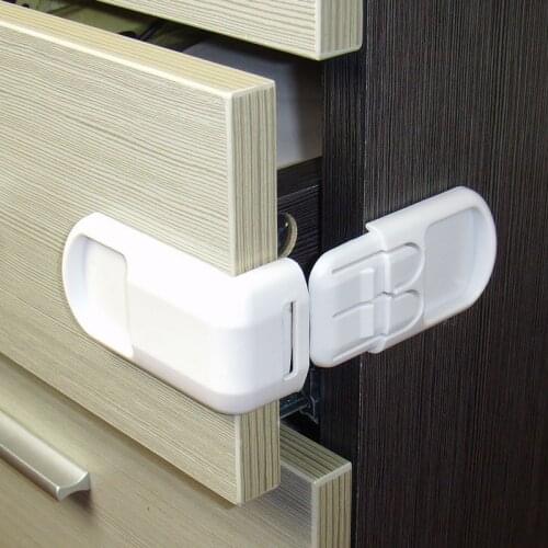 5pcs/set Plastic Locks Baby Safety Protection From Children In Cabinets Boxes Lock Drawer Door Security Product Accessories