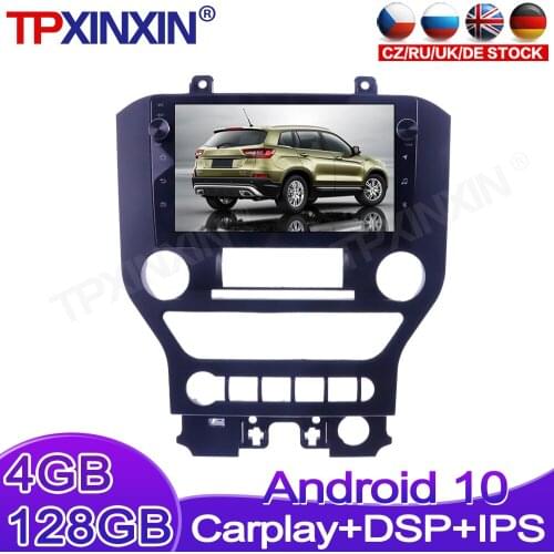 For Ford Mustang 2015-2020 Wireless Carplay Android 10.0 GPS Car Multimedia Player Headunit Audio Radio Navigtion Tape Recorder