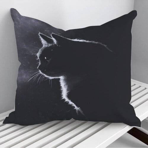 Black cat Throw Pillows Cushion Cover On Sofa Home Decor 45*45cm 40*40cm Gift Pillowcase Cojines Dropshipping