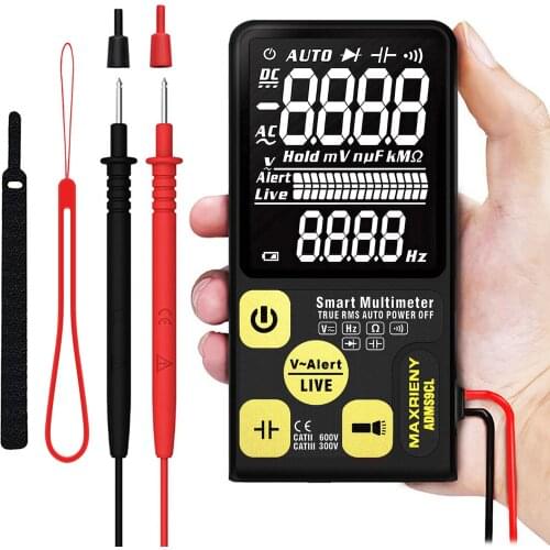 MAXRIENY ADMS9CL 3.5 Inch EBTN LCD Intelligent Automatic Digital Multimeter AC/DC Voltage Resistance Frequency Capacitance Meter