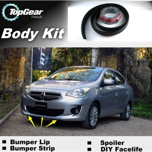 Bumper Lip Deflector Lips For Dodge Verna / Attitude Front Spoiler Skirt For TopGear Fans to Car View Tuning / Body Kit / Strip