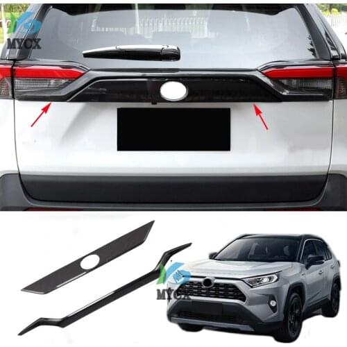 ABS Chrome Car Auto Decoration Rear Trunk Streamer Tail Gate Cover Trim For Toyota RAV4 2019 2020 5th ABS Chrome Accessories