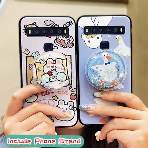 For Woman glisten Phone Case For TCL 10L/10 Lite New Arrival drift sand phone stand holder Durable