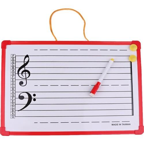 Music Notation Whiteboard Dry Erase Board with Music Staff Magnet Music Theory Instruction Board 35x25cm