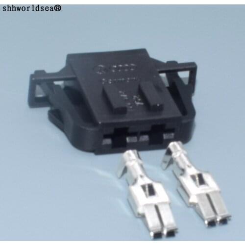 Shhworldsea 2 Pin Electrical Blower Fan Motor Pigtail Plug Female Automotive Connector For VW Skoda Audi 1J0 972 752 1J0972752