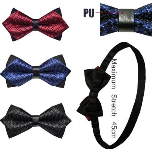 2019 New Fashion Adult Luxury Men Bow Tie Kids Boys Performance Solid Black Blue Red Bow Ties Women Wedding One Size Necktie