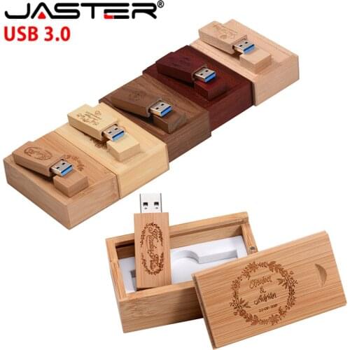JASTER usb3.0 Maple wood+box usb flash drive pendrive 4GB 8GB 16GB 32GB maple usb 3.0 wooden Christmas gifts