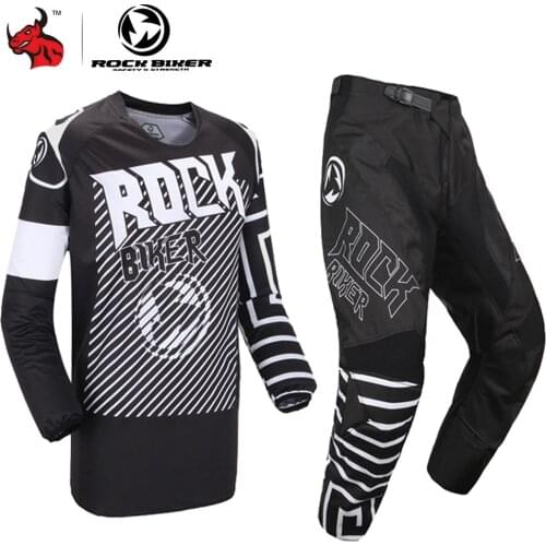 ROCK BIKER Motocross Racing Jersey & Pants Suit Combo Moto Set Riding Gear Set Off-road Dirt Bike Set Men Motorcycle Jacket Set
