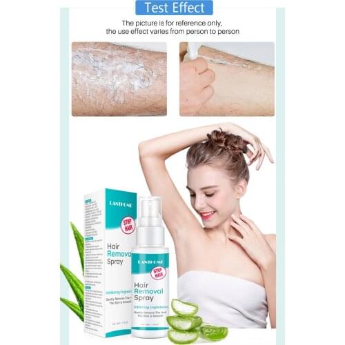LANTHOME Hair Removal Cream Aloe Ingredients Removal Cream Hair Removal Spray Inhibiting Ingredients Moisturizing 50ml