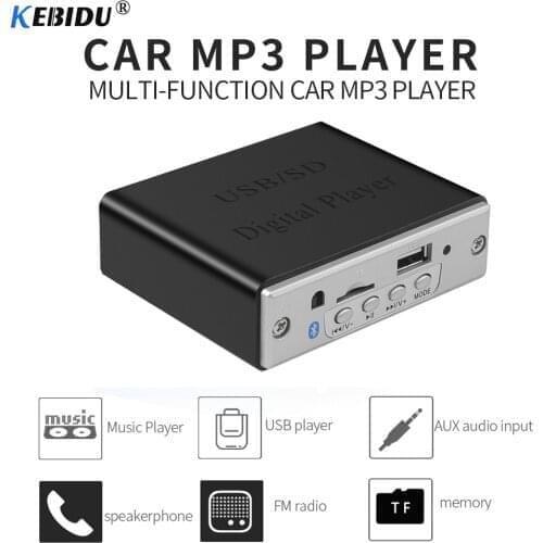 Kebidu Bluetooth 5.0 MP3 Player Decoder Board Speaker Car FM Radio Module 12V TF USB AUX Audio For Car Audio With Remote Control