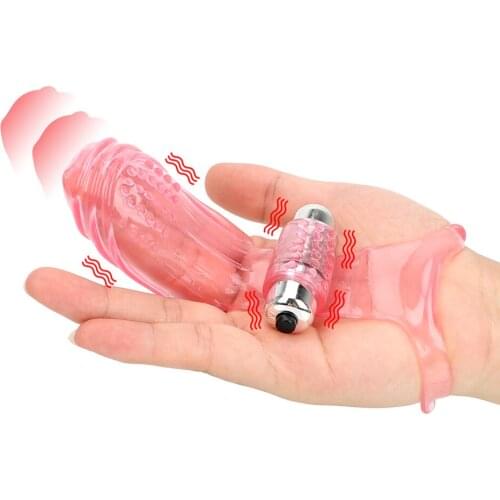 Finger Sleeve Vibrator Dildo Clitoris Stimulation G-spot Finger Massage Vagina Female Masturbator Sex Toys For Woman