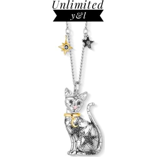 Cat Pendant Necklaces Women Men Magic Star 925 Sterling Silver Thomas Style Fashion Good Link Chain European 2020 New Jewelry