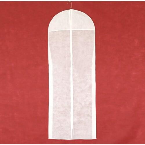 White Non-woven Fabric Dust Cover for Bridal Wedding Dress Robe Garment Clothes Storage Bag Protection Case JD016