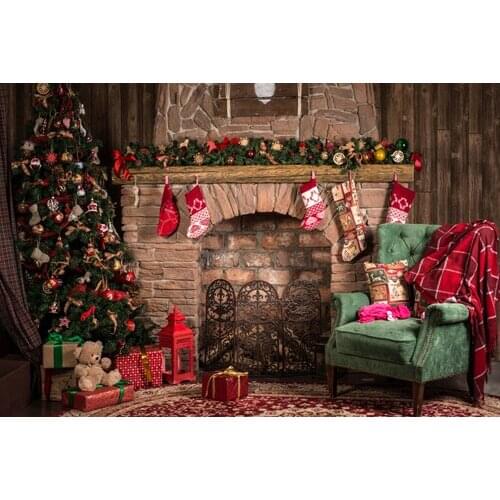 Christmas backdrops photography indoor Santa picture background photo booth props party decor home decoration studio props