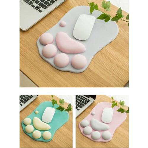 Cute Cat Paw Mouse Pad Nonslip Silicone Mice Mat PC Computer Wrist Rest for kids adults Laptop Computer Anime Mouse Pad