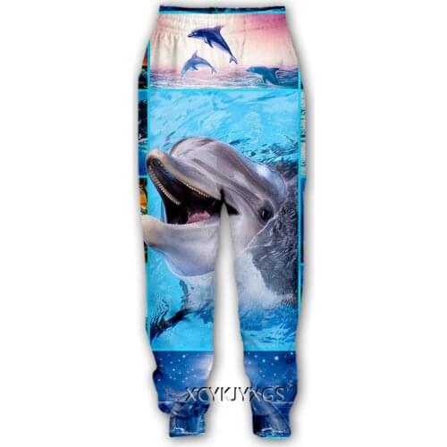 Animale A Tema Degli Stampato Delfino 3D Print Casual Pants Sweatpants Straight Pants Jogging Pants Trousers Y101