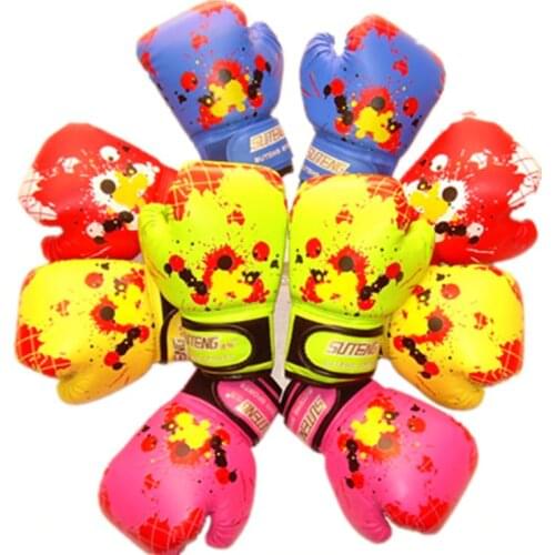 Suteng Colorful Baby Girls Boys Kids Boxing Gloves Strike Muay Thai Karate Fight Children Fun Play Mitts Punch Training DEO