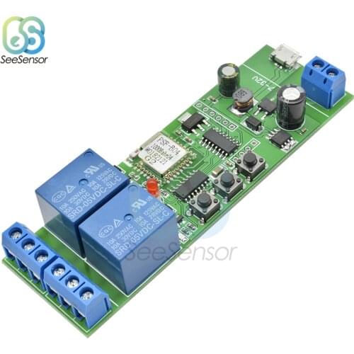 Smart Wifi Switch Universal Relay Module 2CH USB DC5V/7-32V Wireless Switch Timer Phone Remote Control For Smart Home