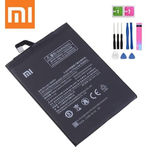 100% Original Replacement BM50 Battery For Xiaomi Mi Max 2 Max2 Genuine Phone Battery 5300mAh + Free Tools