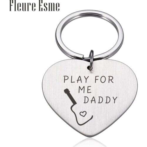 Laser Lettering Stainles Steel Keychain Fashion Man KeyChain Pendant Car Keying Bag Accessories Gift For Dad Birthday Pendant