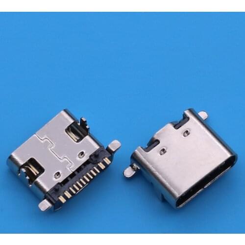 1PCS SMT USB 3.1 Type-C 16pin female connector For Mobile Phone Charging port Charging Socket Tow feet plug