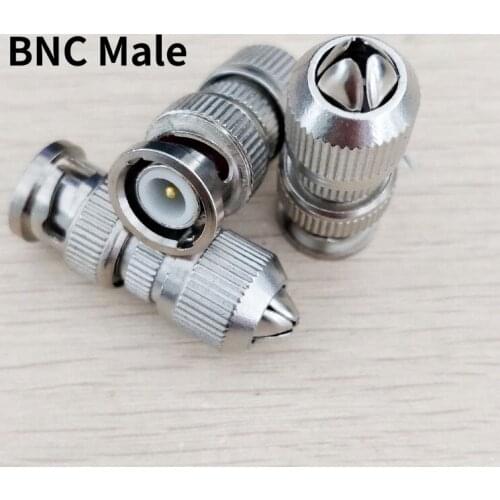 10pcs/20pcs/50pcs/100pcsBNC Male To Cable Connector Adapter Screw Twist Plug Socket Easier Surveillance CCTV Camera Installation